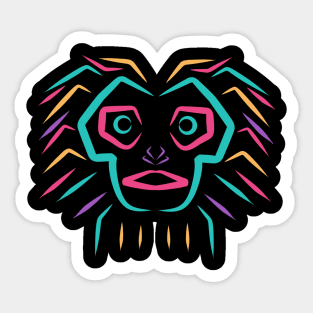 Monkey animal with monoline style Sticker